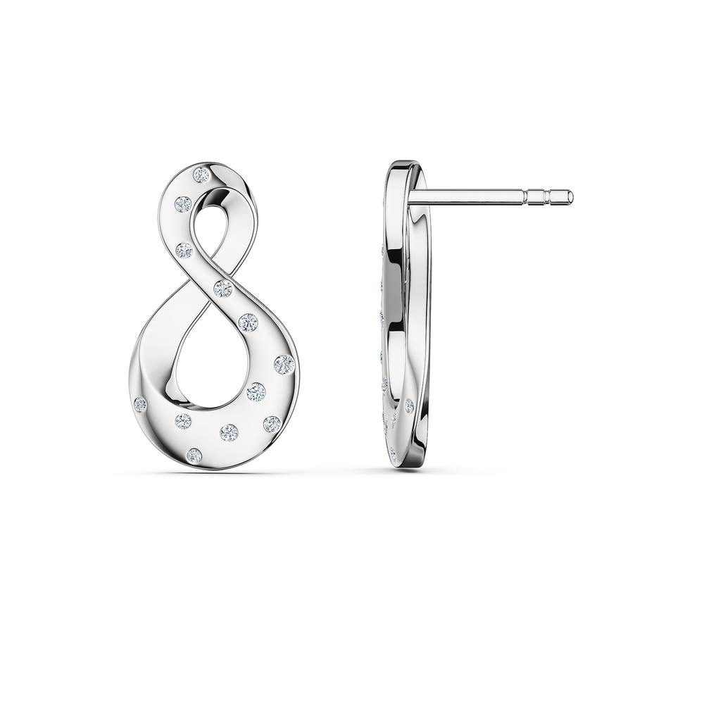 Helix Vortice Earrings in 925 sterling silver, side view