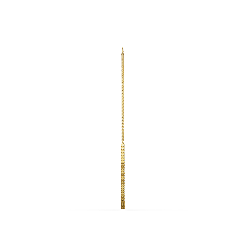 Tennis Solenne Necklace in 18kt gold vermeil over 925 sterling silver, side view