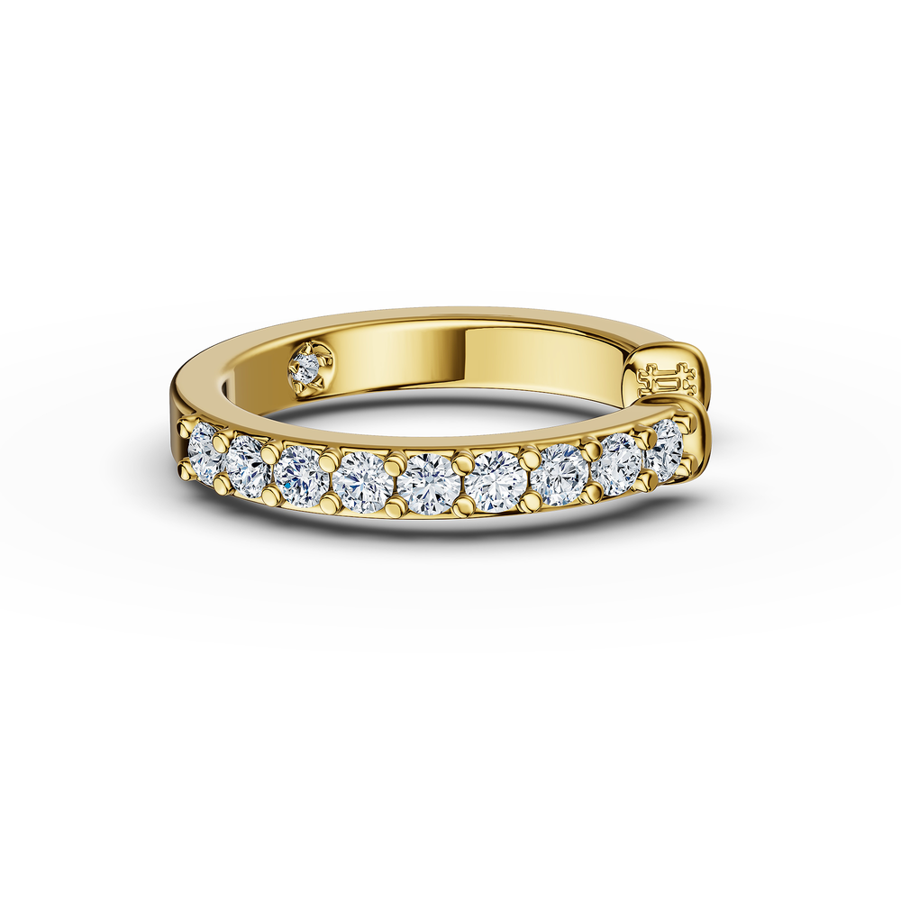 Basics Torcello Ear Cuff in 18kt gold vermeil over 925 sterling silver, top view