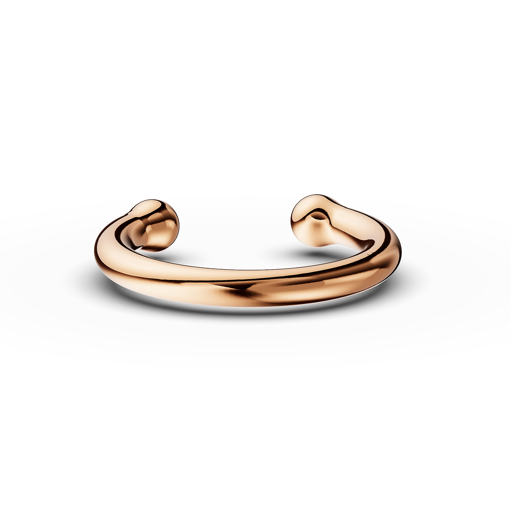 Basics Tremezzo Ear Cuff in 18kt rose gold vermeil over 925 sterling silver, top view