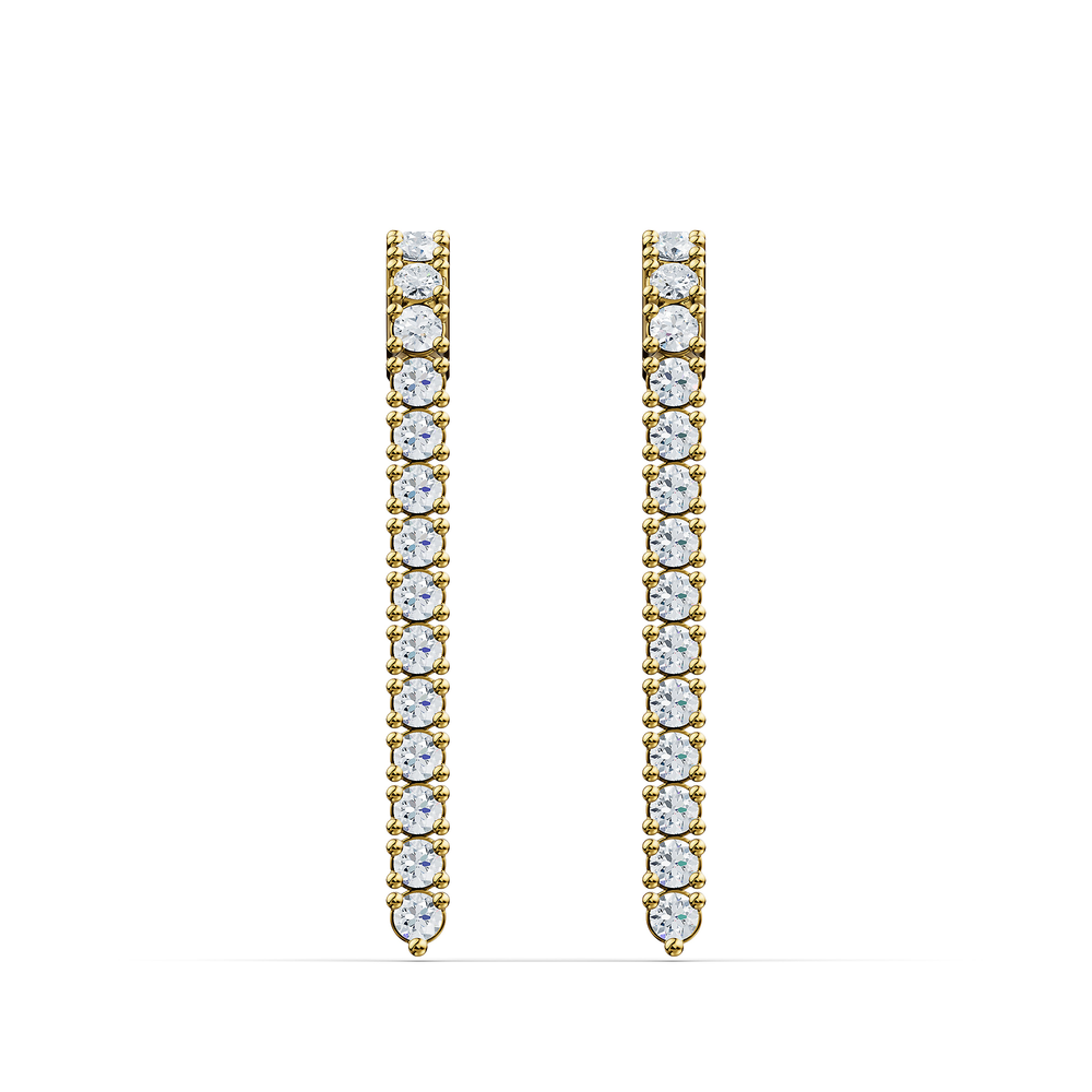 Tennis Infinita Earrings in 18kt gold vermeil over 925 sterling silver, front view