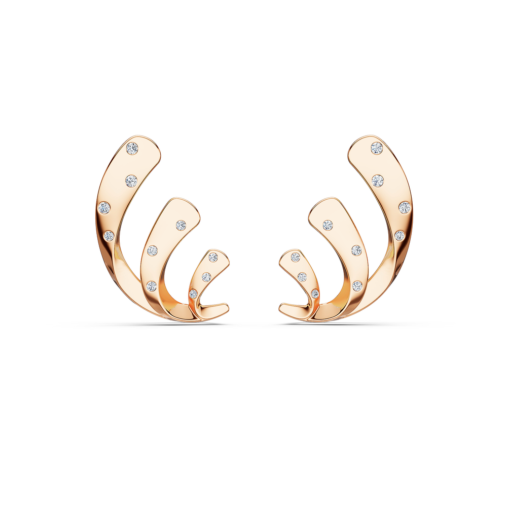 Helix Voluta Earrings in 18kt rose gold vermeil over 925 sterling silver, front view