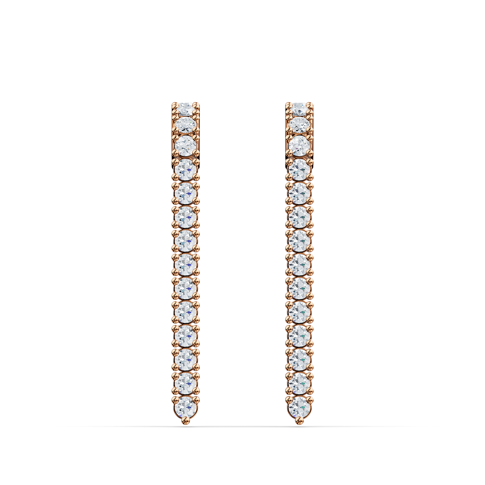 Tennis Infinita Earrings in 18kt rose gold vermeil over 925 sterling silver, front view