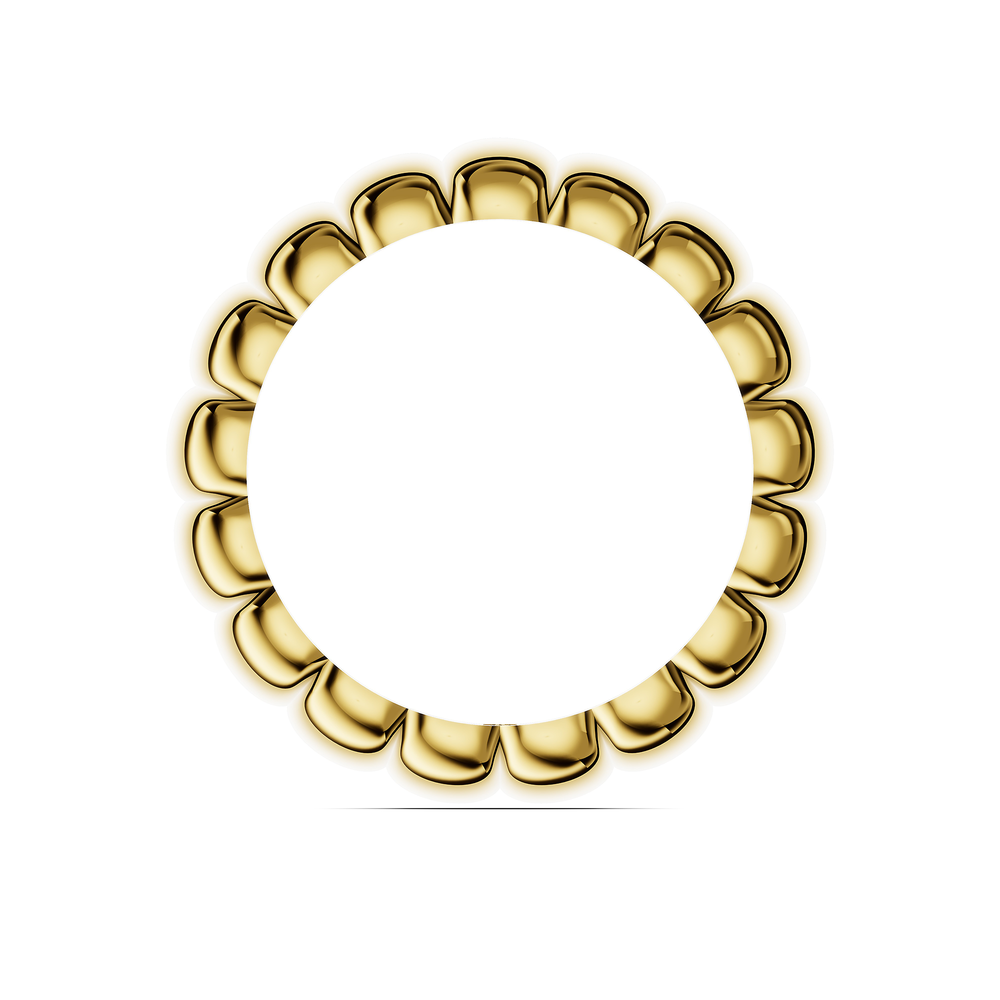 Basics Lipari Ring in 18kt gold vermeil over 925 sterling silver, front view
