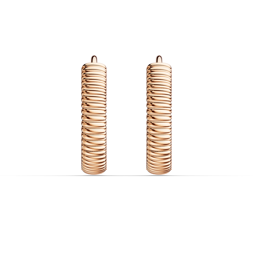 Basics Tindari Earrings in 18kt rose gold vermeil over 925 sterling silver, front view