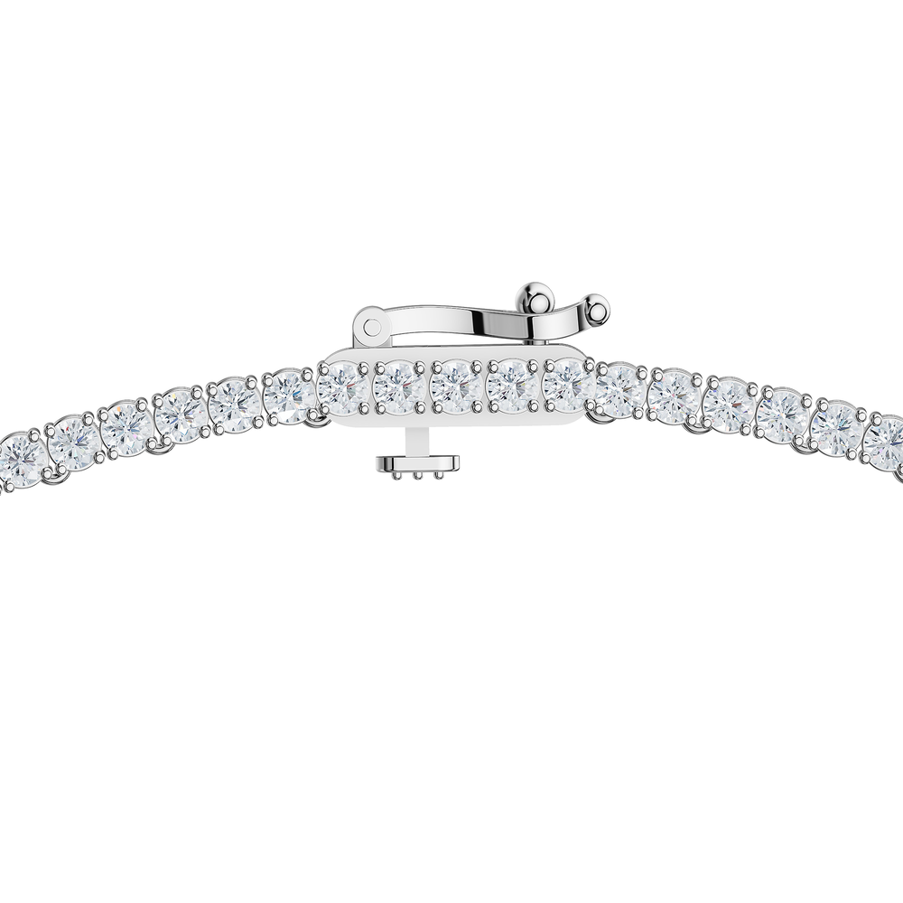 Tennis Lucente Necklace in 925 sterling silver, close-up 2