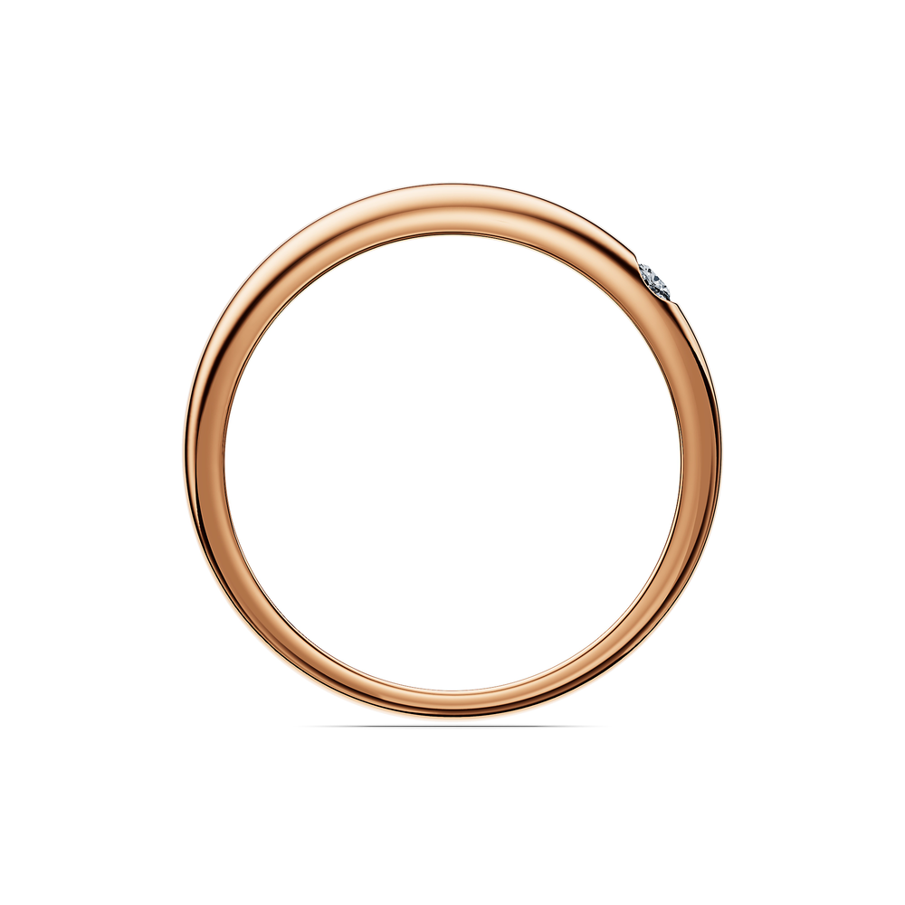 Basics Riva Ring in 18kt rose gold vermeil over 925 sterling silver, front view