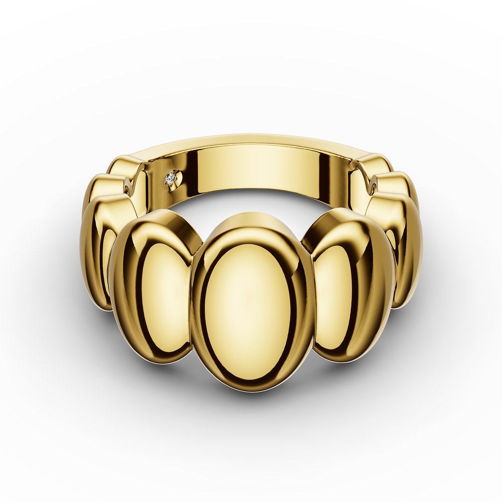 Basics Positano Ring in 18kt gold vermeil over 925 sterling silver, top view