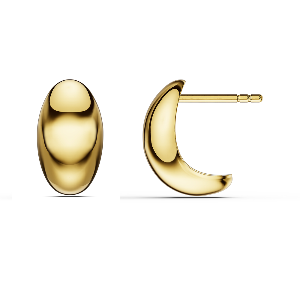 Basics Amalfi Earrings in 18kt gold vermeil over 925 sterling silver, side view