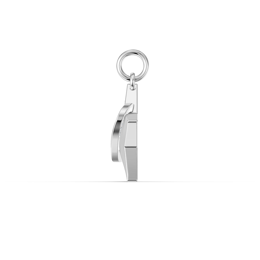 Orion Merope Charm in 925 sterling silver, side view