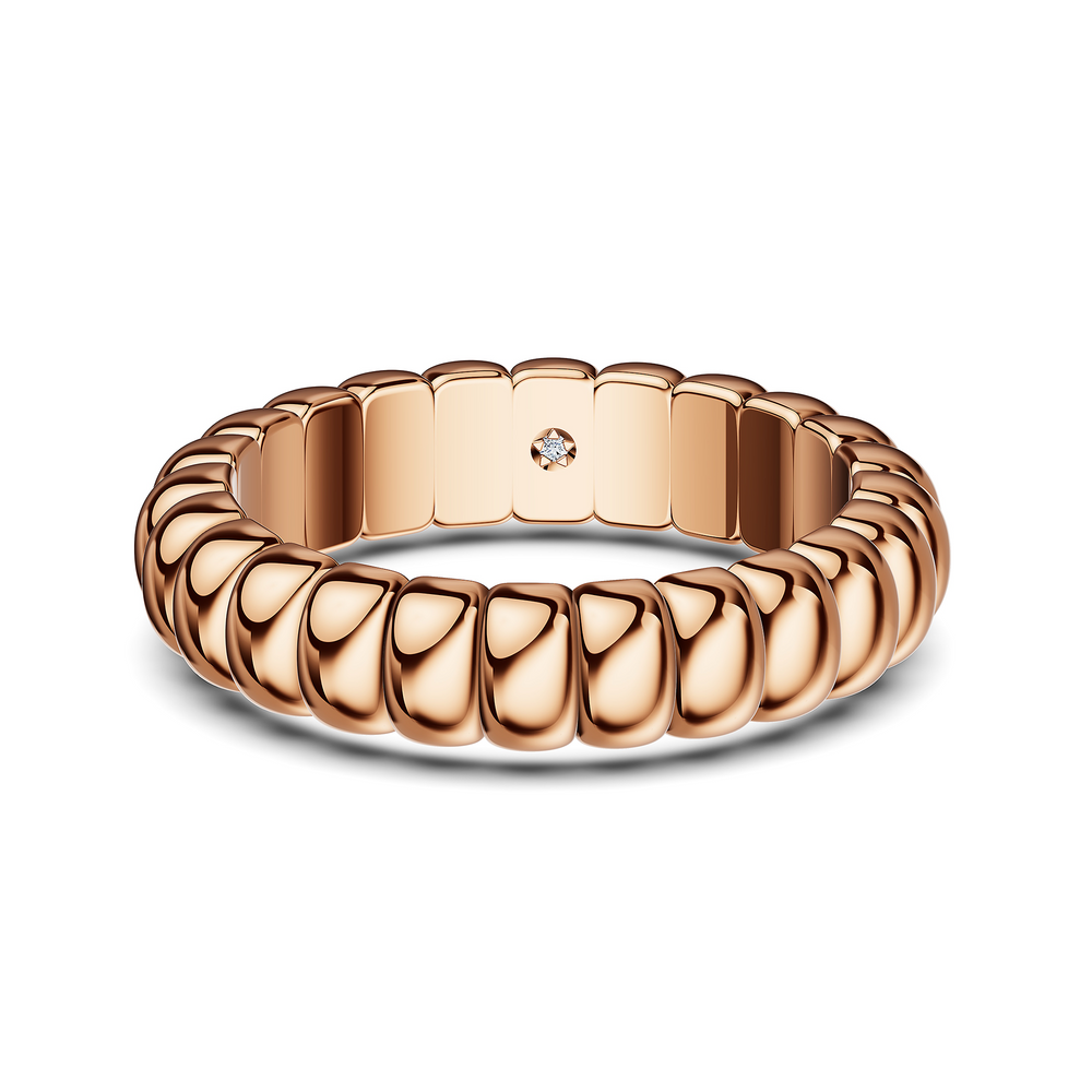 Basics Alghero Ring in 18kt rose gold vermeil over 925 sterling silver, top view