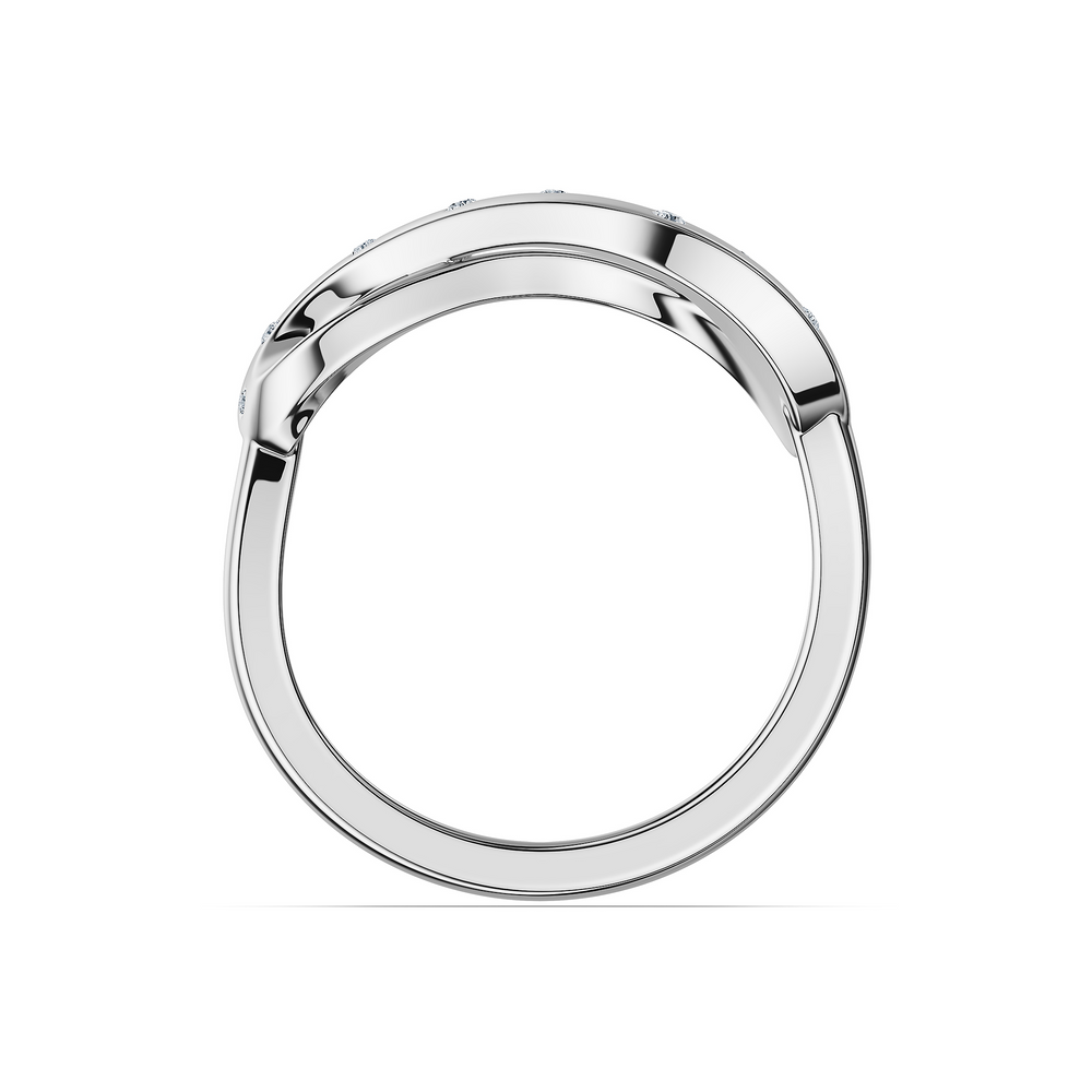 Helix Vortice Ring in 925 sterling silver, front view