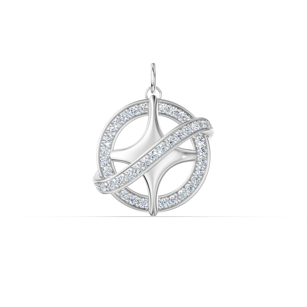 Orion Pollux Charm in 925 sterling silver, front view