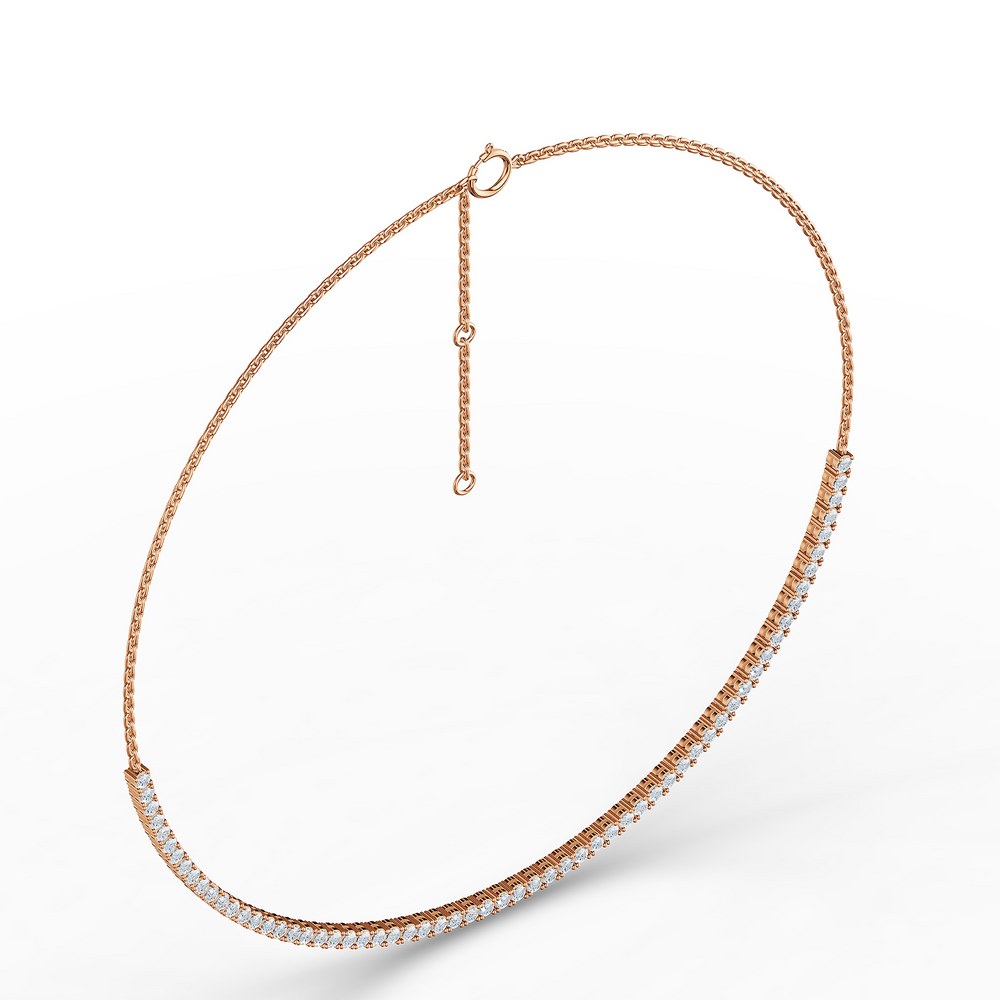 Tennis Serena Necklace in 18kt rose gold vermeil over 925 sterling silver