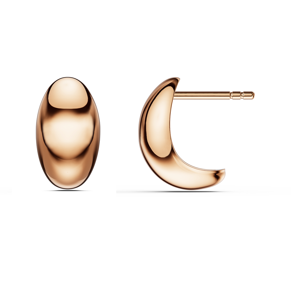 Basics Amalfi Earrings in 18kt rose gold vermeil over 925 sterling silver, side view