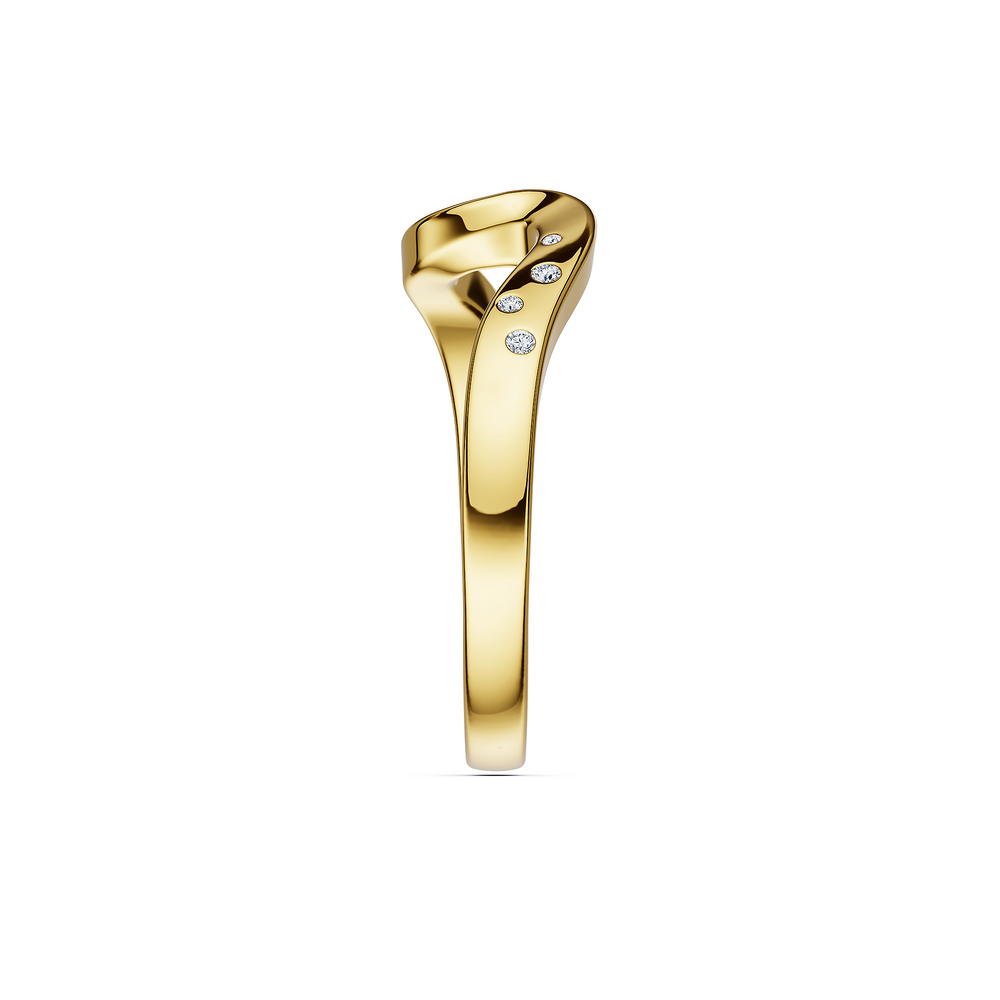 Helix Girandola Ring in 18kt gold vermeil over 925 sterling silver, side view