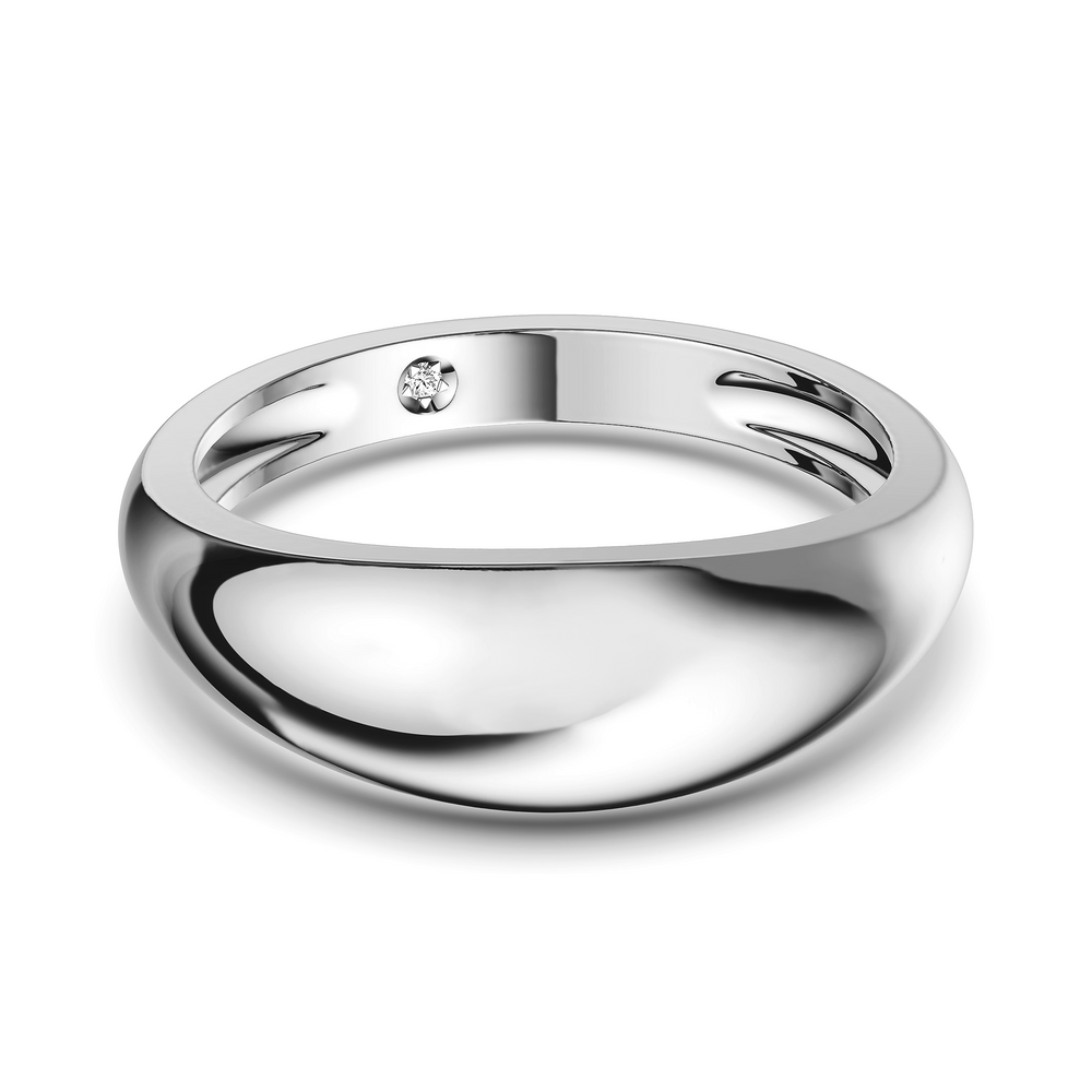 Basics Iseo Ring in 925 sterling silver, top view