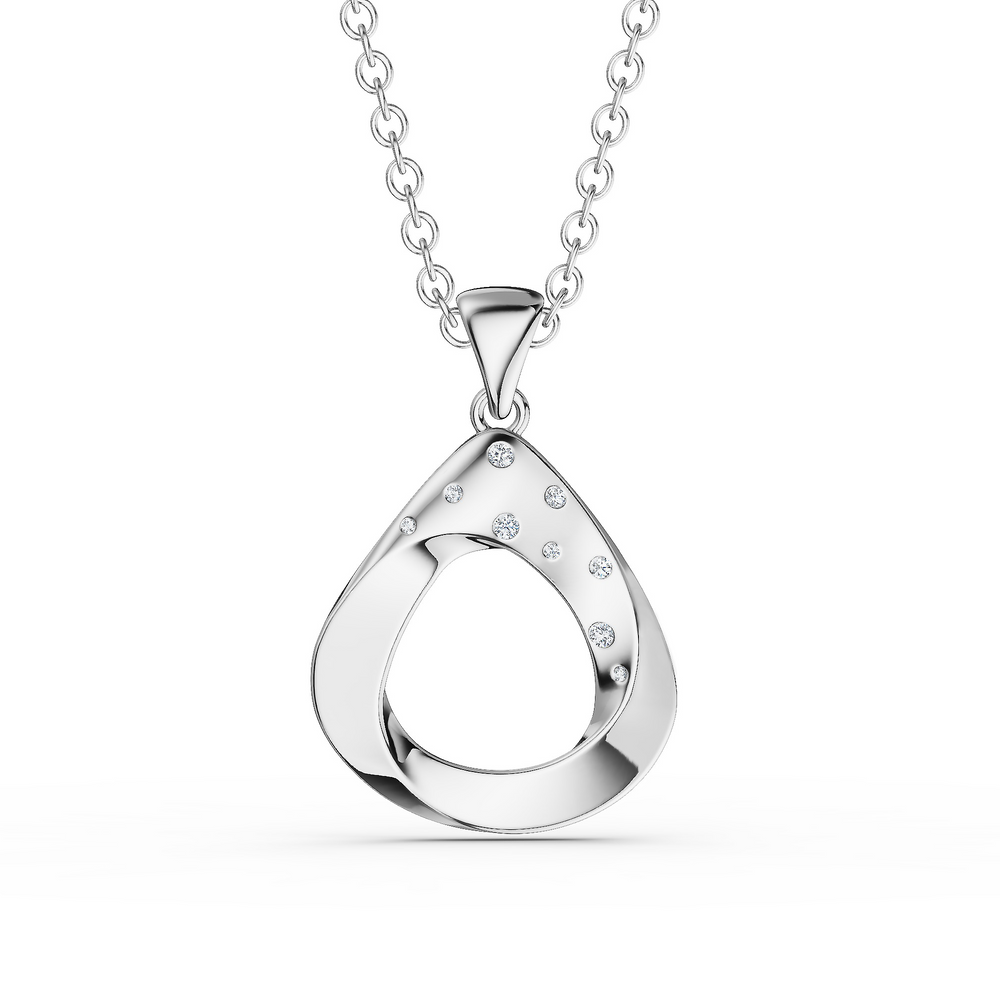 Helix Nautilo Pendant in 925 sterling silver, front view