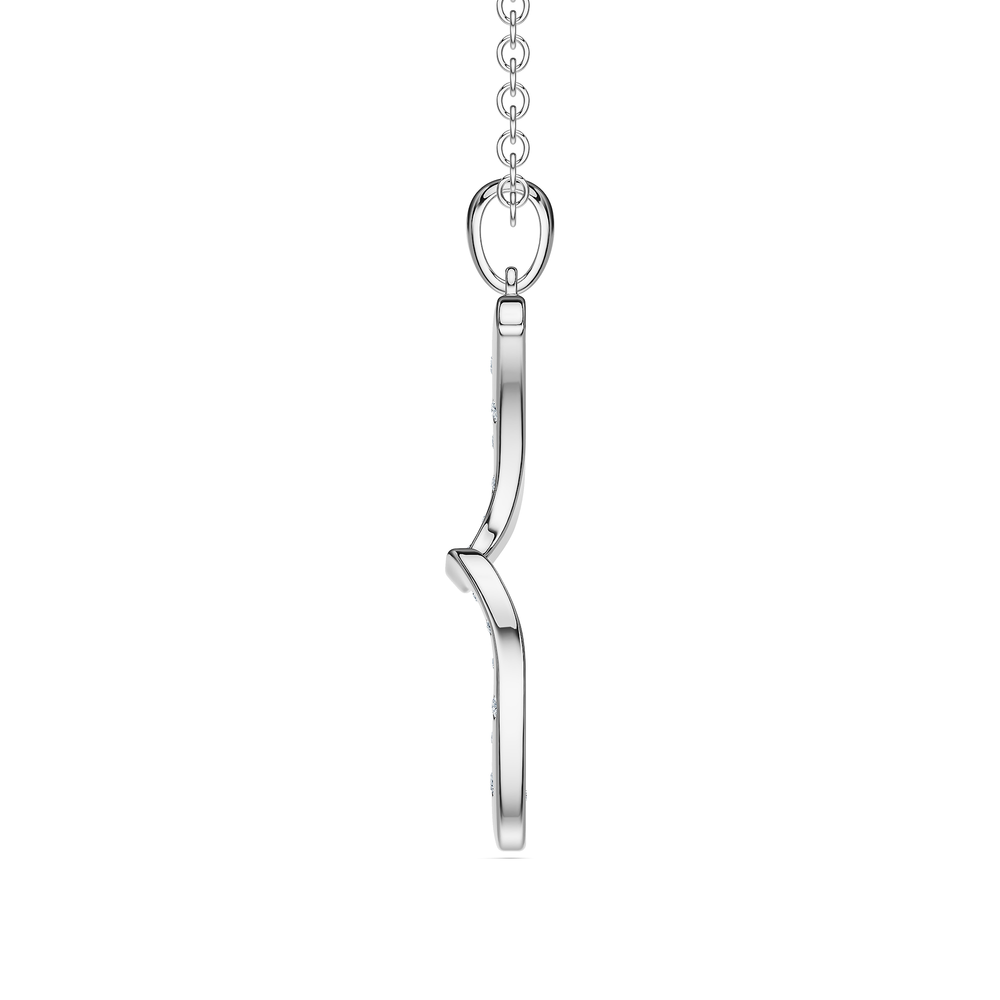 Helix Girandola Pendant in 925 sterling silver, side view