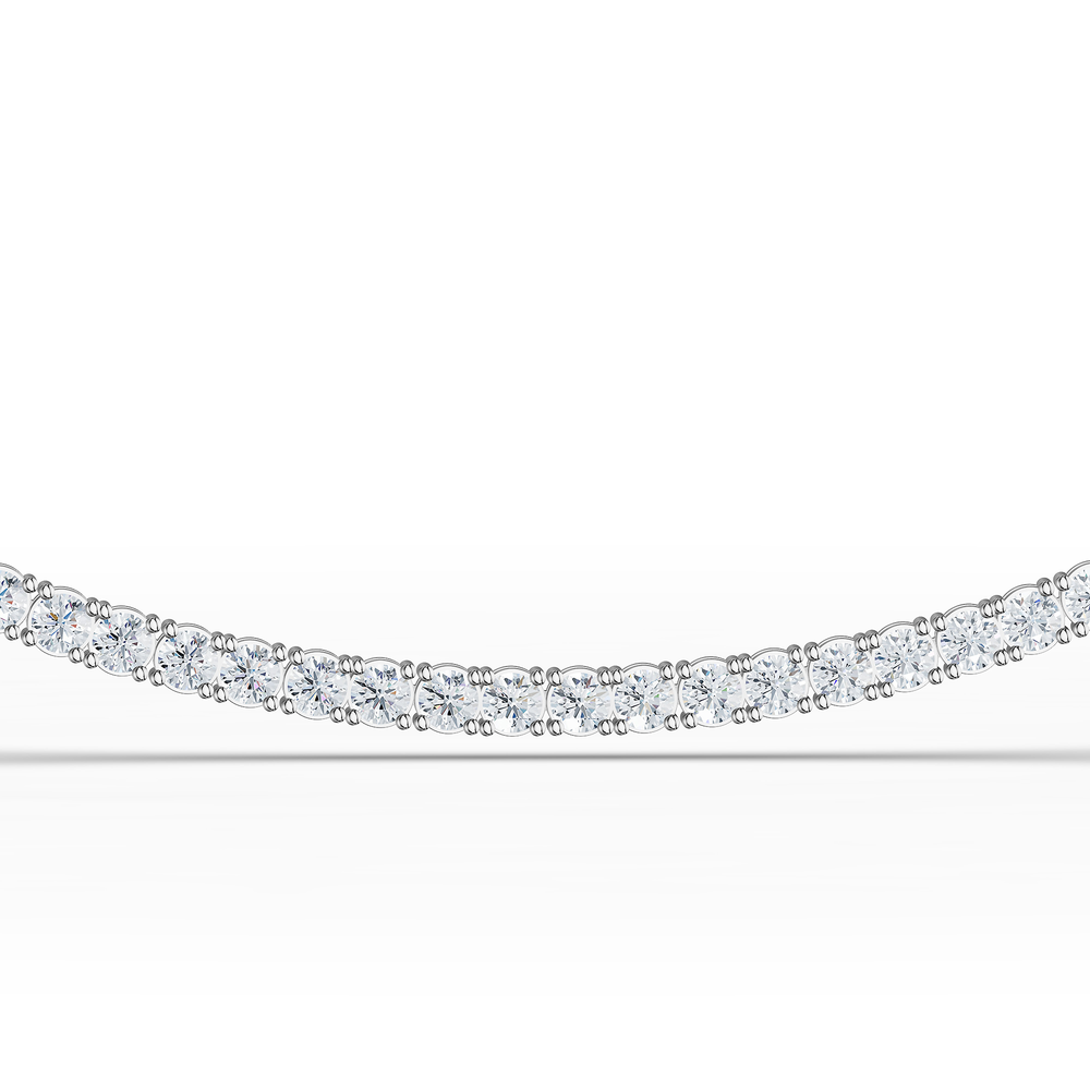 Tennis Celeste Necklace in 925 sterling silver, close-up