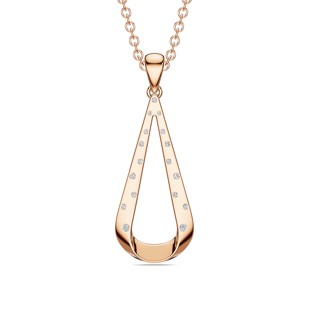 Helix Intreccio Pendant in 18kt rose gold vermeil over 925 sterling silver, front view