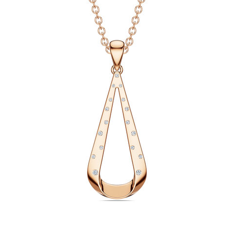 Helix Intreccio Pendant in 18kt rose gold vermeil over 925 sterling silver, front view