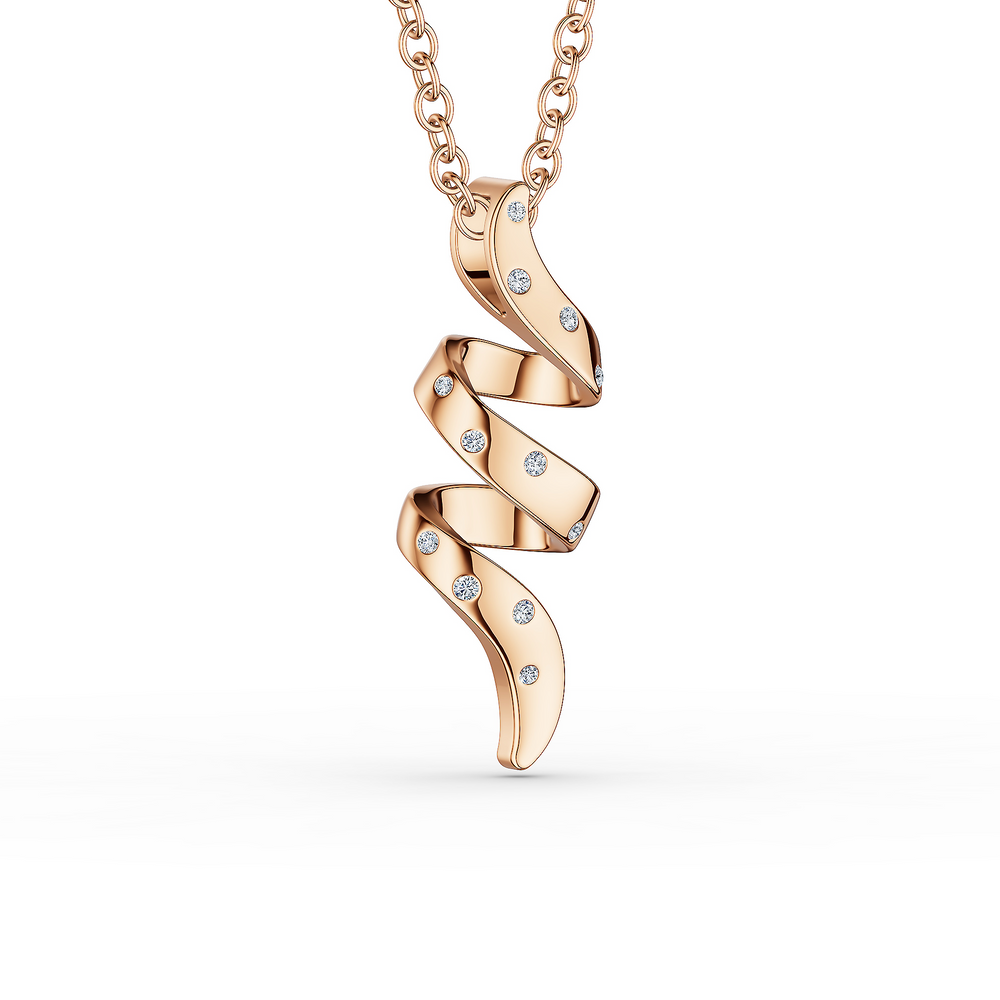 Helix Voluta Pendant in 18kt rose gold vermeil over 925 sterling silver