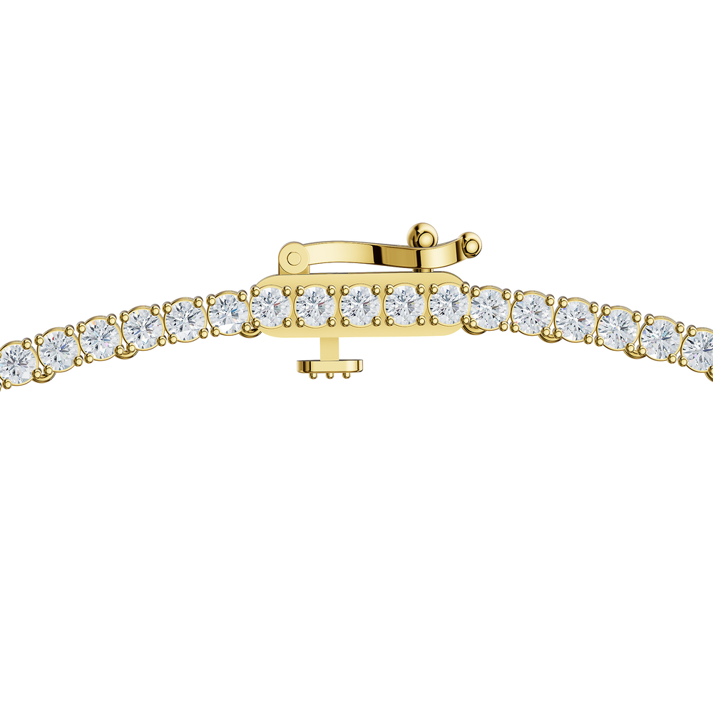 Tennis Lucente Necklace in 18kt gold vermeil over 925 sterling silver, close-up 2