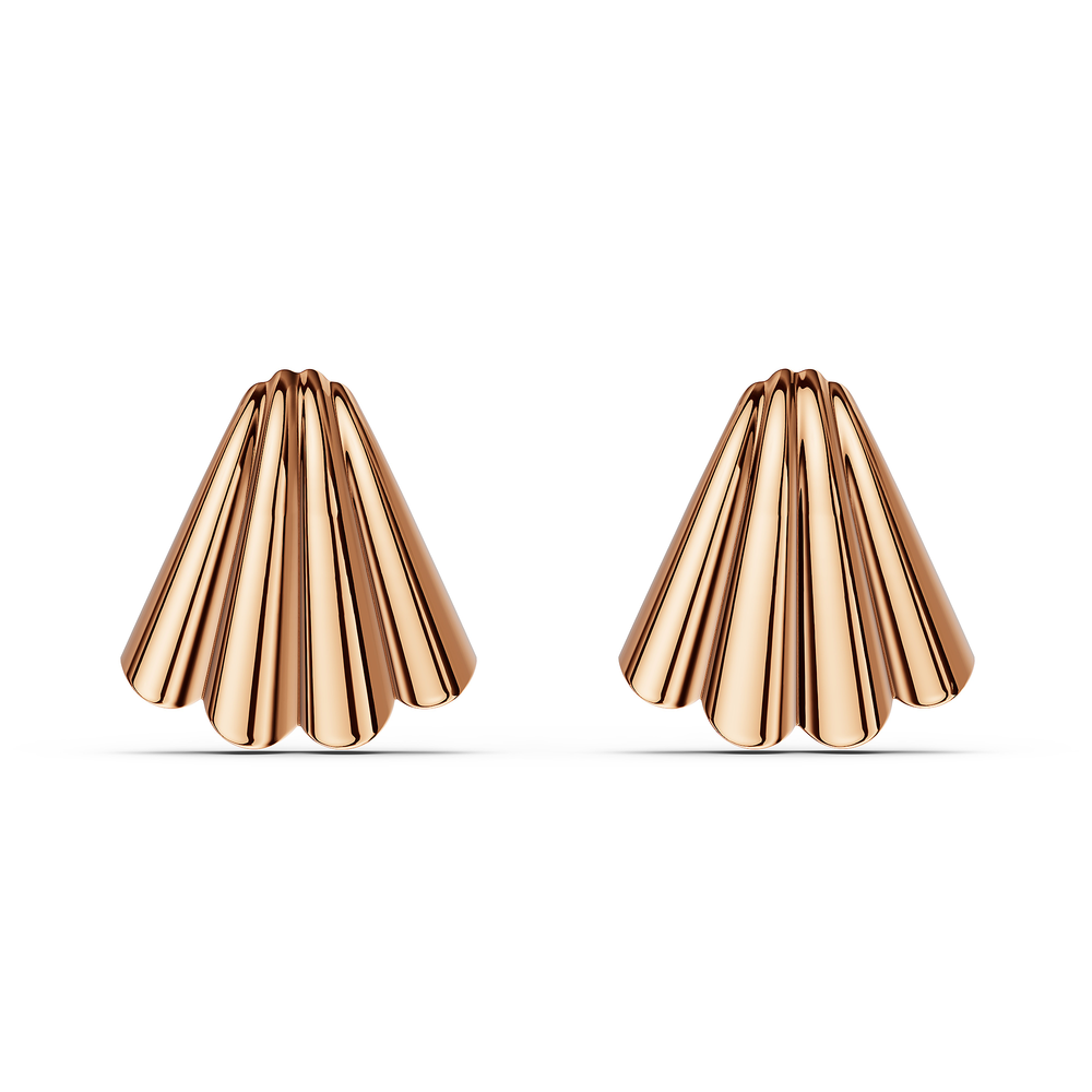 Basics Sori Earrings in 18kt rose gold vermeil over 925 sterling silver, front view