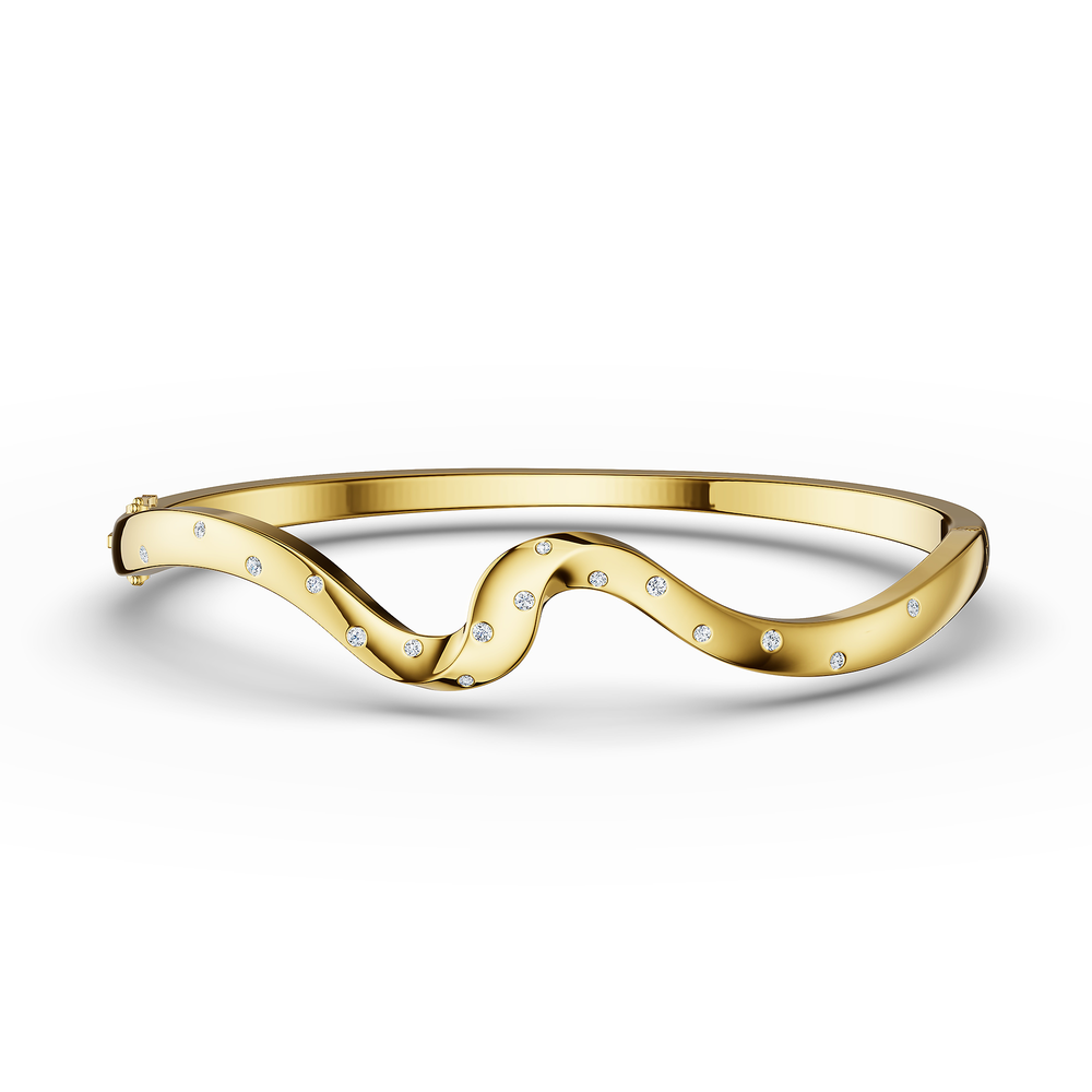 Helix Voluta Bracelet in 18kt gold vermeil over 925 sterling silver, top view