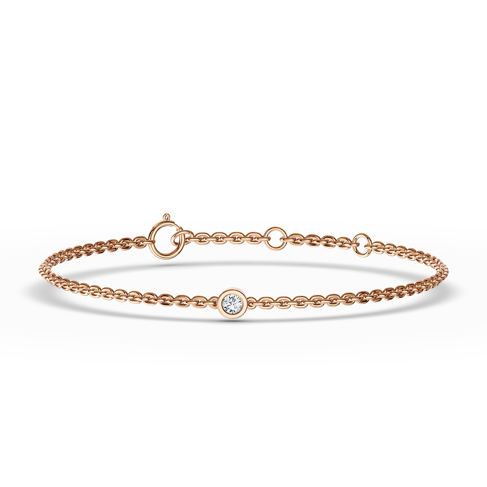 Basics Sorrento Bracelet in 18kt rose gold vermeil over 925 sterling silver, top view