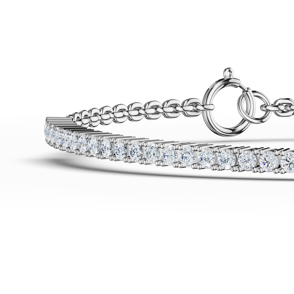 Tennis Perpetua Bracelet in 925 sterling silver, close-up
