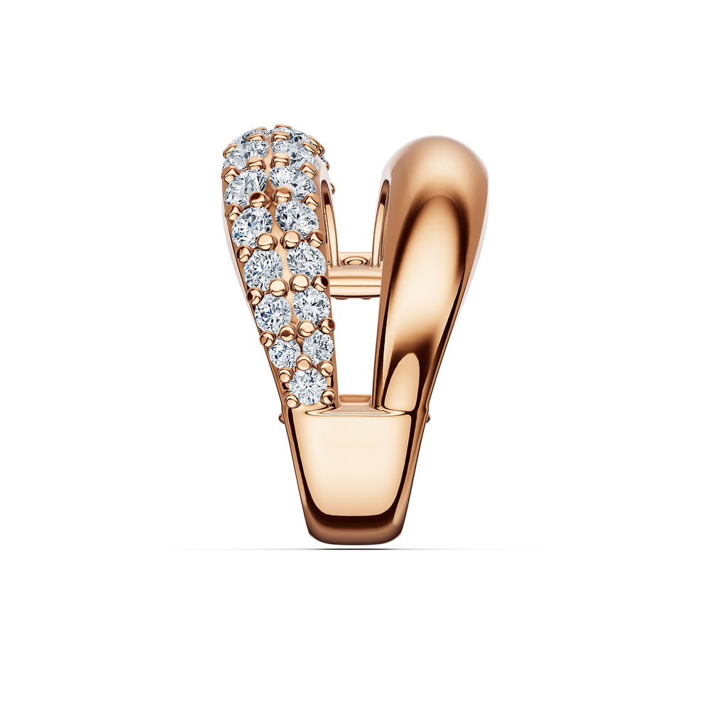 Basics Tropea Ear Cuff in 18kt rose gold vermeil over 925 sterling silver, side view 2