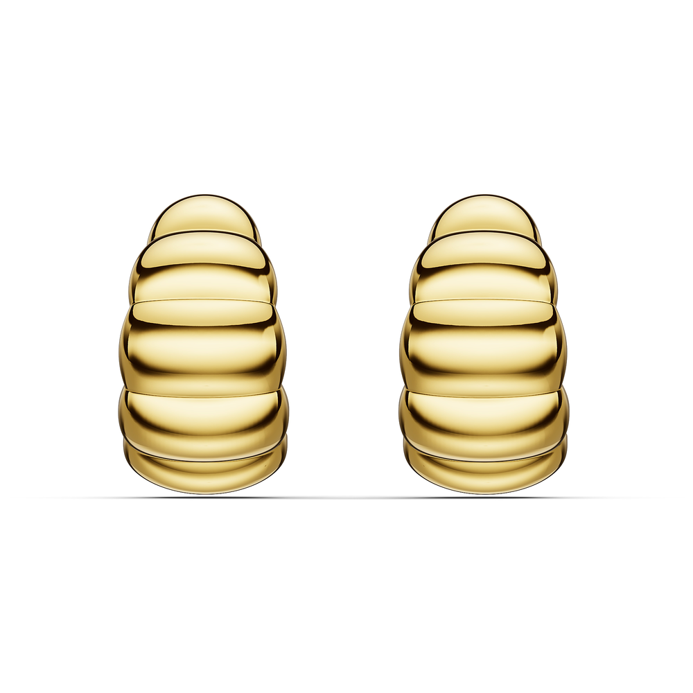 Basics Positano Earrings in 18kt gold vermeil over 925 sterling silver, front view