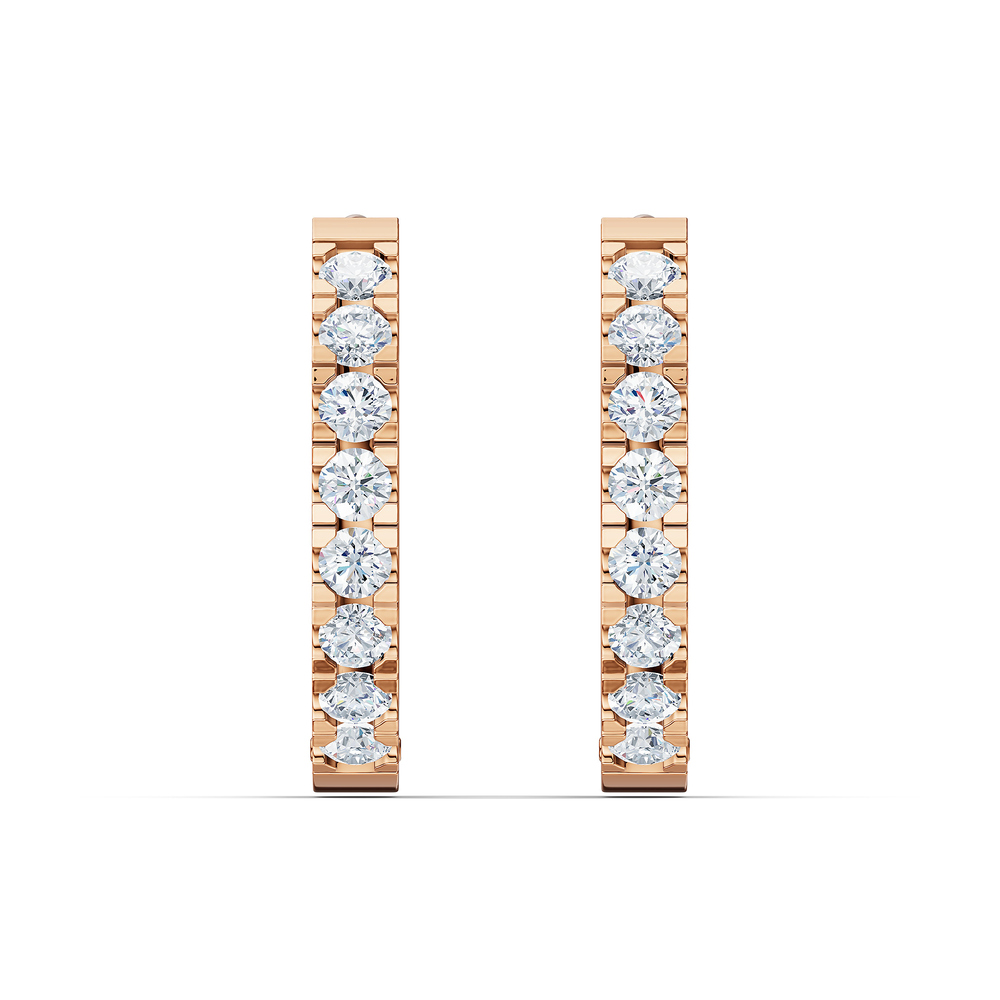 Basics Ponza Earrings in 18kt rose gold vermeil over 925 sterling silver, front view