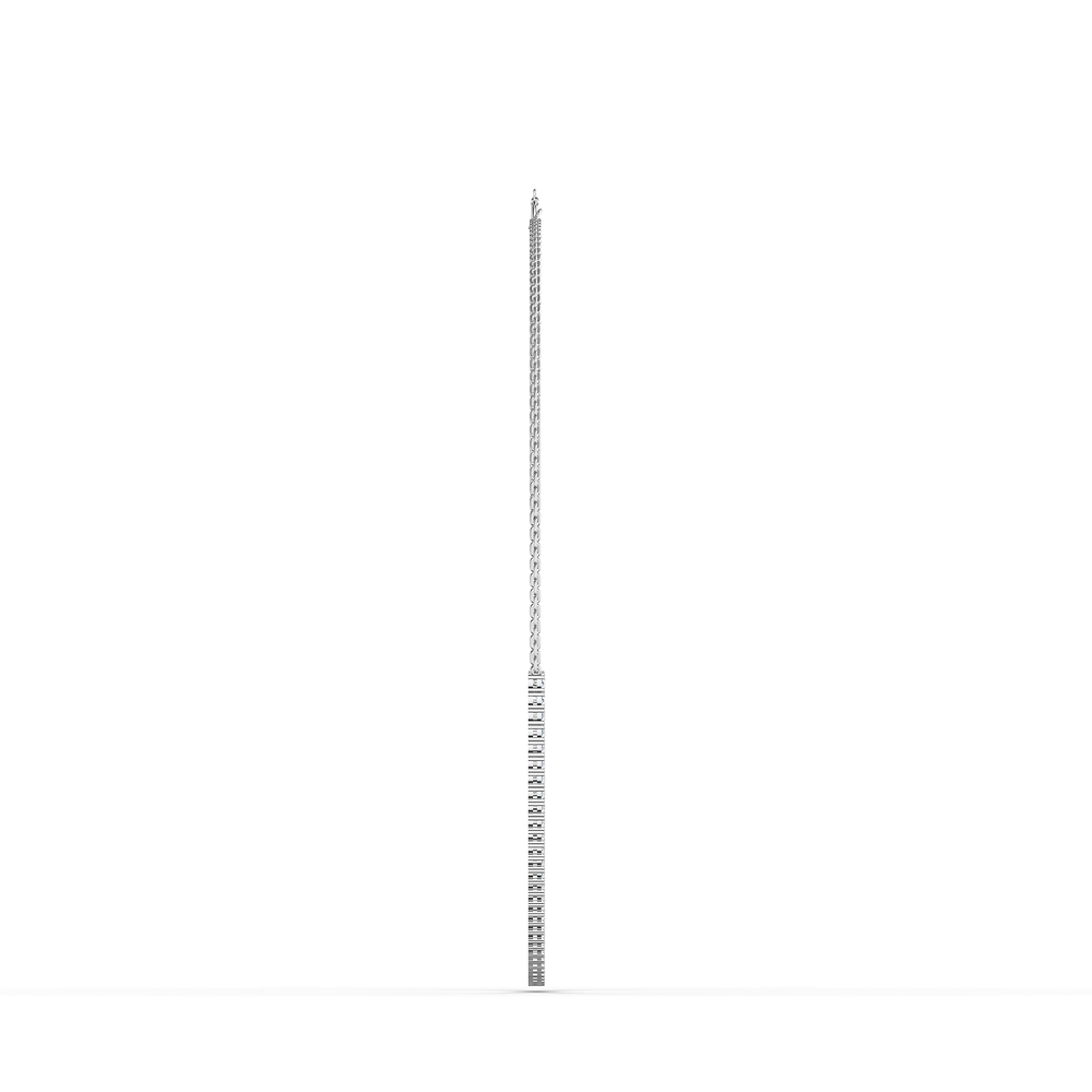 Tennis Celeste Necklace in 925 sterling silver, side view
