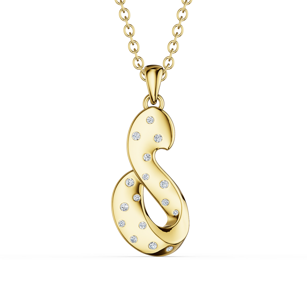 Helix Vortice Pendant in 18kt gold vermeil over 925 sterling silver, front view