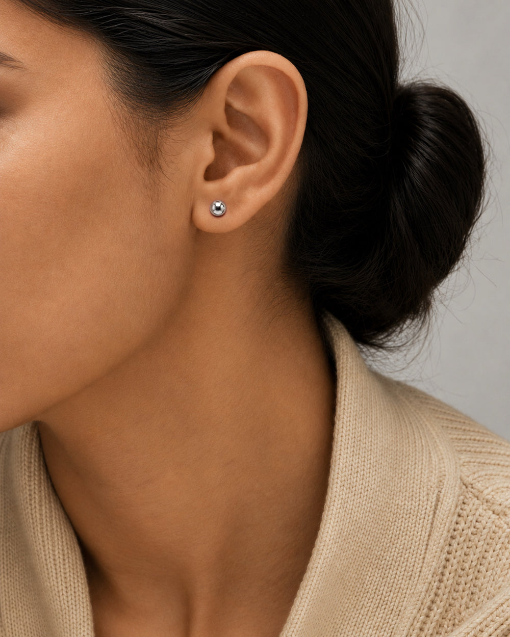 Basics Gardone Earrings in 925 sterling silver, shown worn