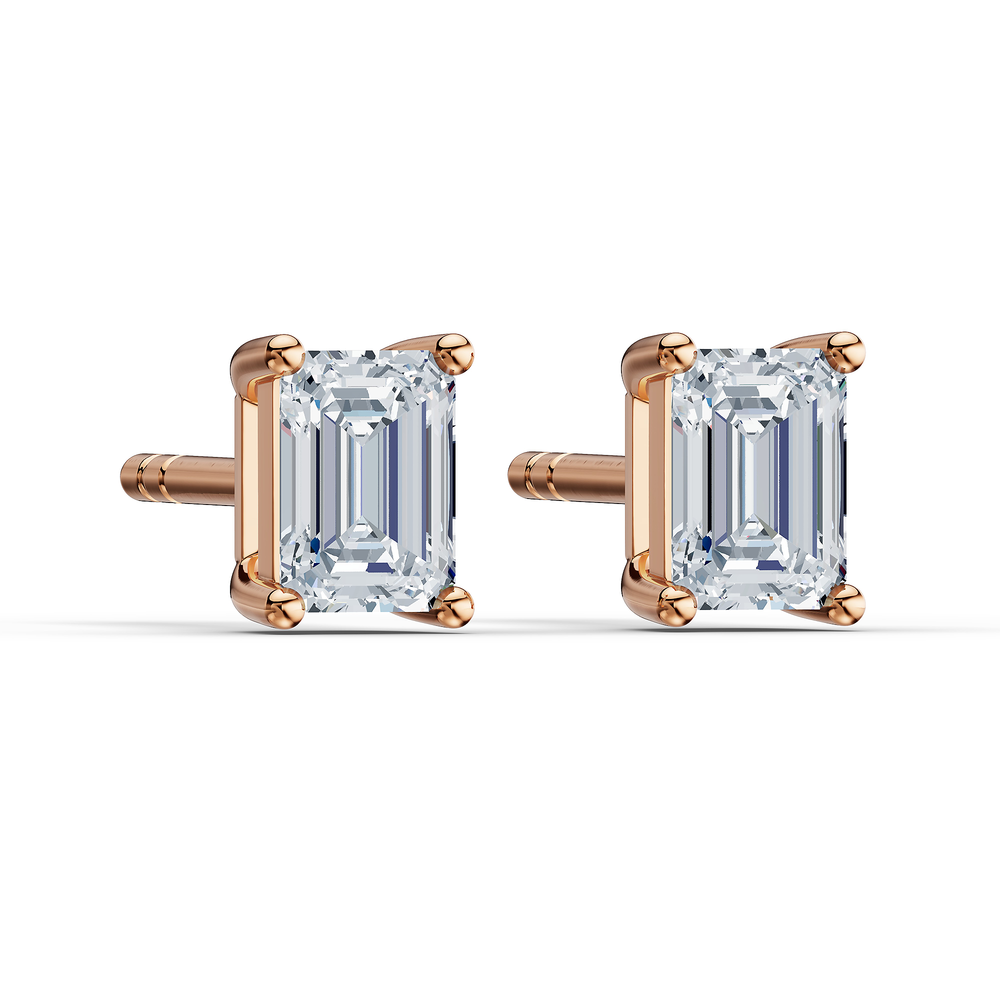 Emerald / 18KT Rose Gold Vermeil / 3D
