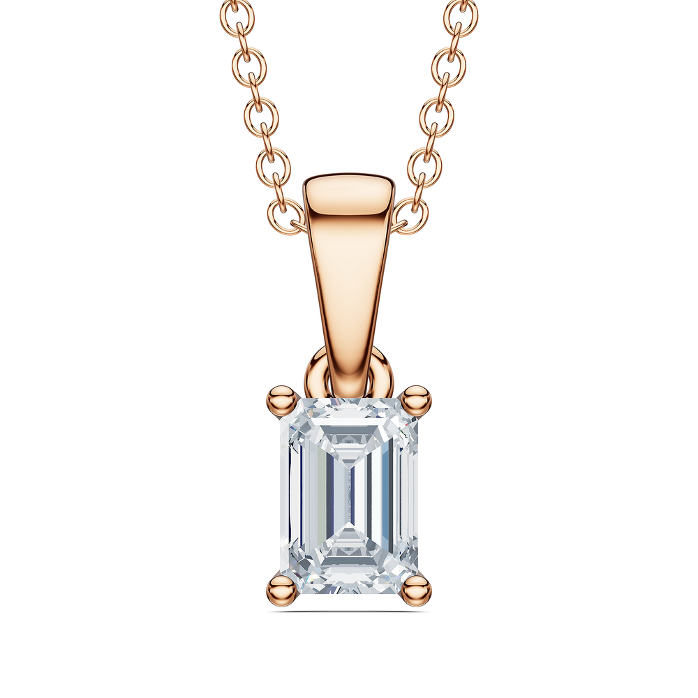 Emerald / 18KT Rose Gold Vermeil / Front