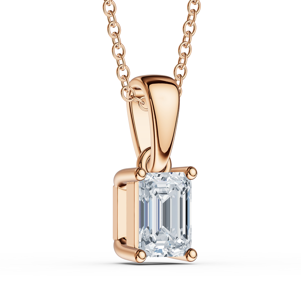 Emerald / 18KT Rose Gold Vermeil / 3D