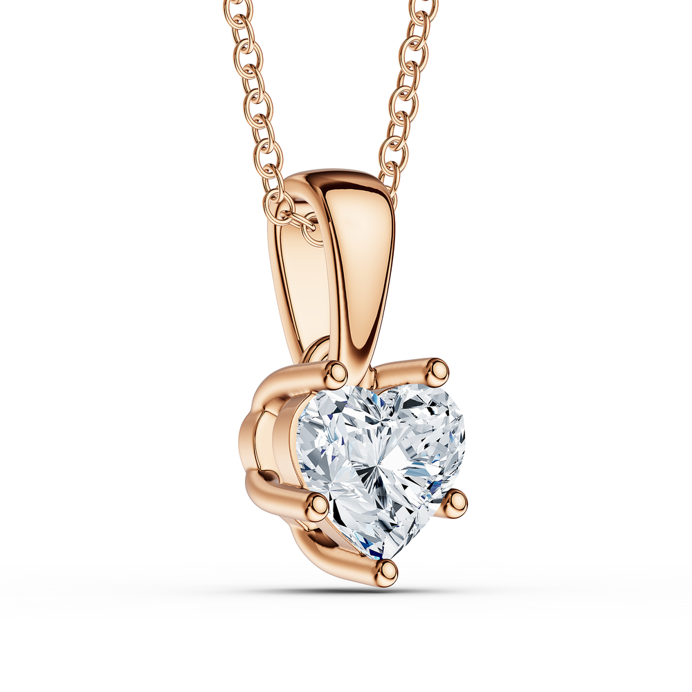 Heart / 18KT Rose Gold Vermeil / 3D