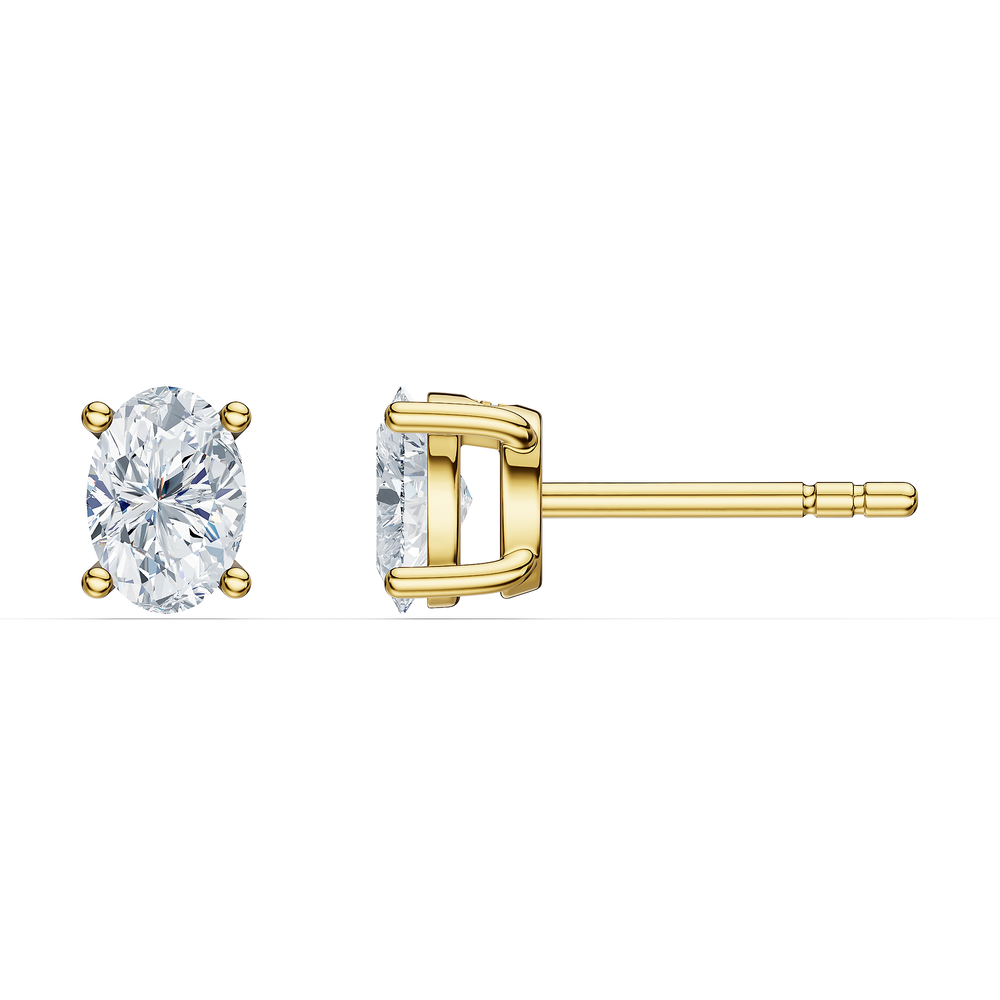 Oval / 18KT Gold Vermeil / Rear