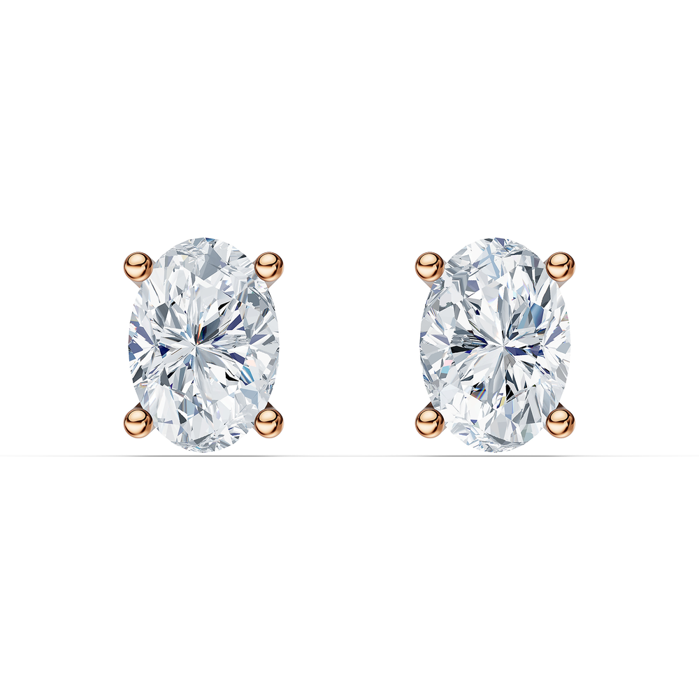 Oval / 18KT Rose Gold Vermeil / Front