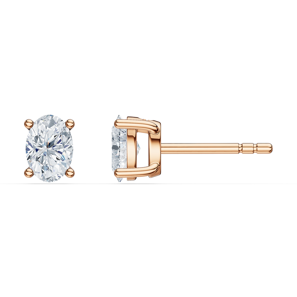 Oval / 18KT Rose Gold Vermeil / Rear