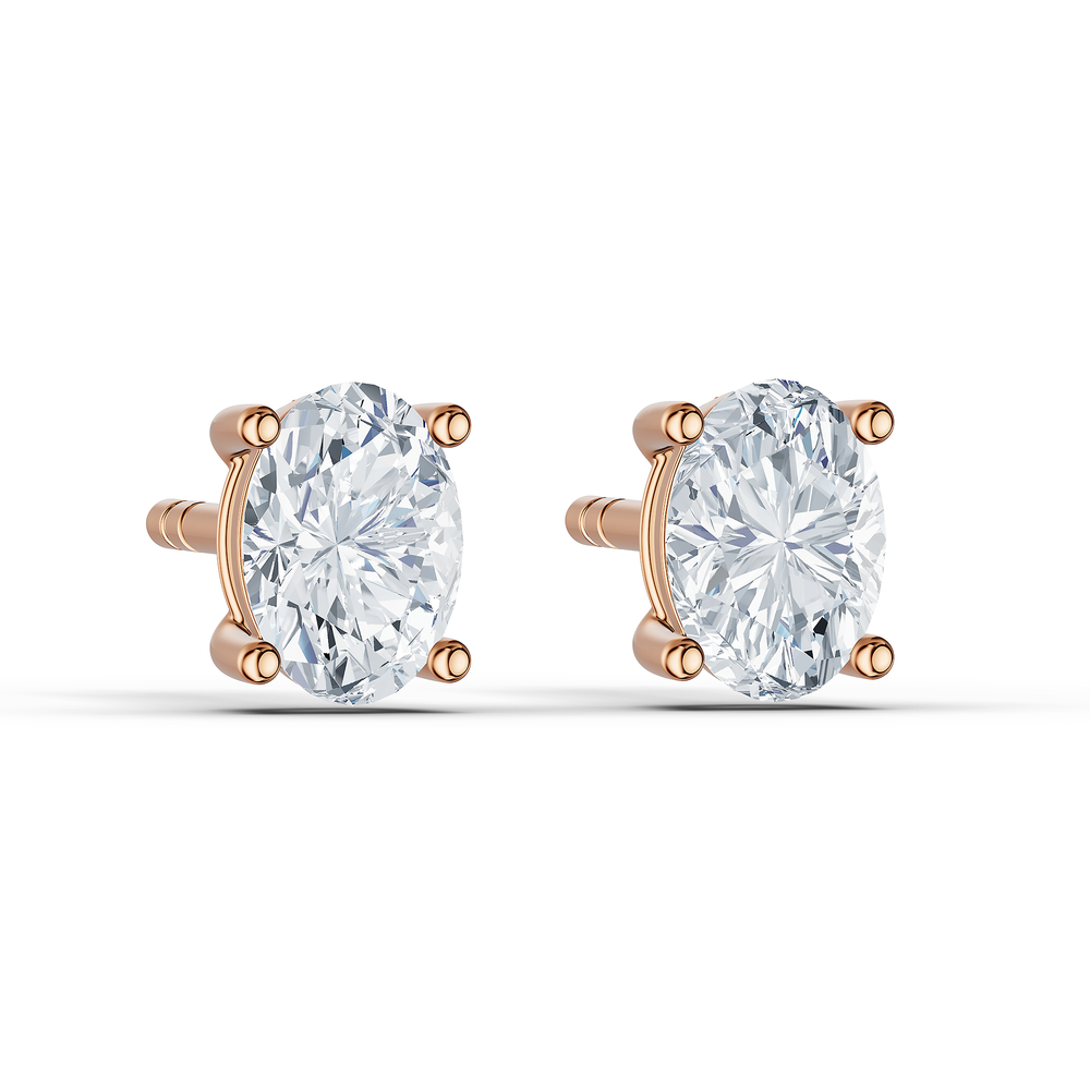 Oval / 18KT Rose Gold Vermeil / 3D