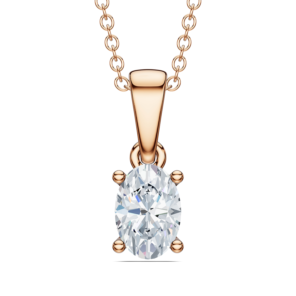 Oval / 18KT Rose Gold Vermeil / Front