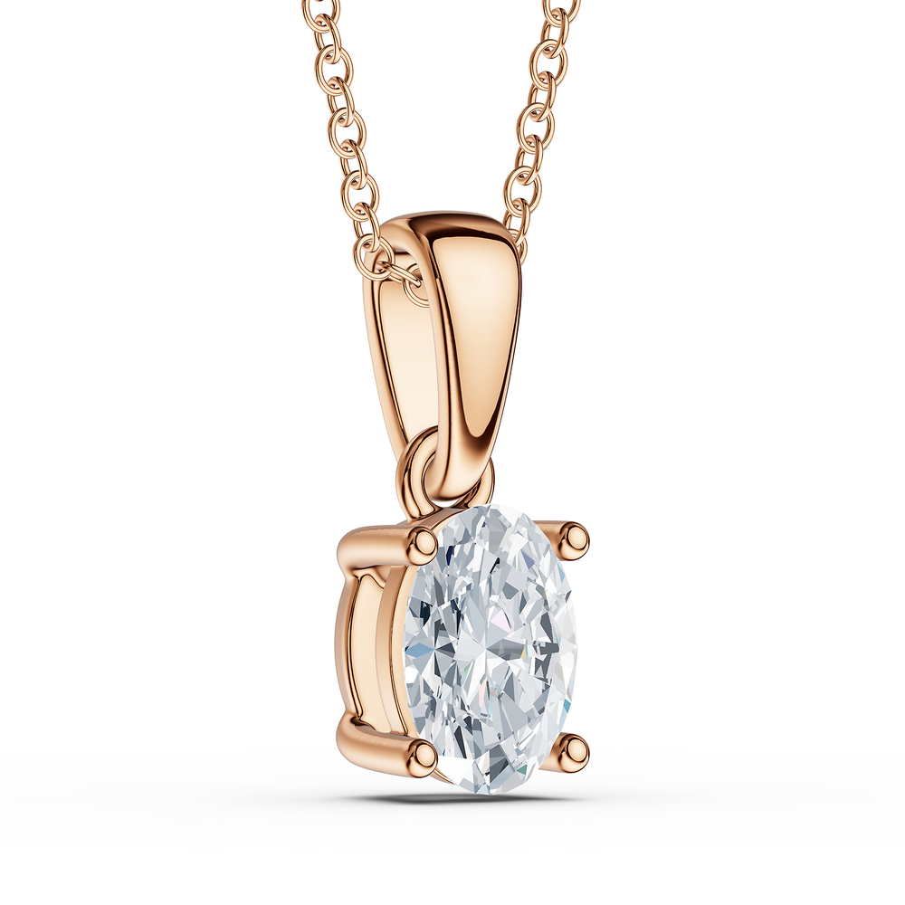 Oval / 18KT Rose Gold Vermeil / 3D