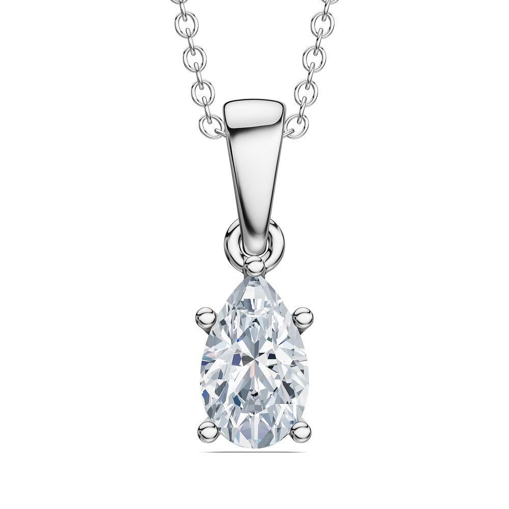 Pear / Sterling Silver / Front