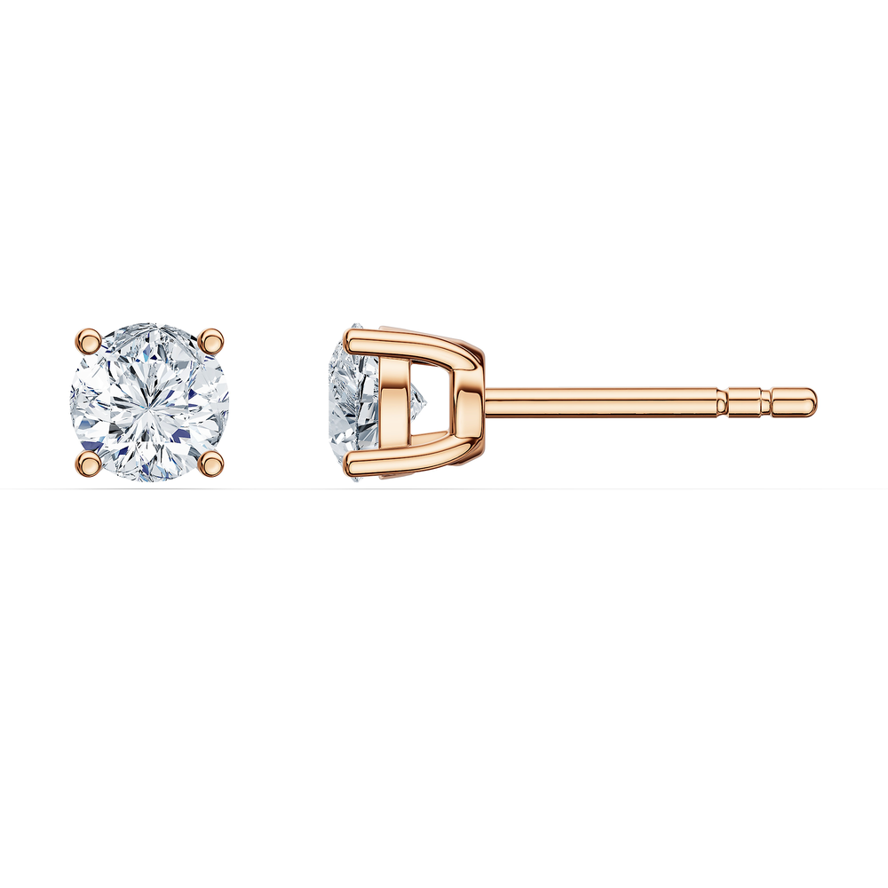 Round / 18KT Rose Gold Vermeil / Rear